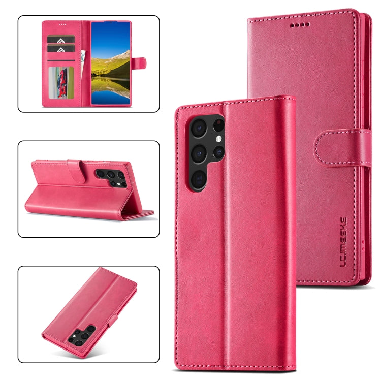 LC.IMEEKE Calf Texture Leather Phone Case, For Samsung Galaxy S24 Ultra 5G, For Samsung Galaxy S23 FE 5G, For Samsung Galaxy A55 5G, For Samsung Galaxy A05, For Samsung Galaxy A05S, For Samsung Galaxy A35 5G, For Samsung Galaxy S24+ 5G                 ...