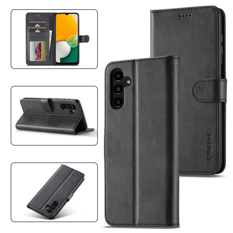 LC.IMEEKE Calf Texture Leather Phone Case, For Samsung Galaxy S24 Ultra 5G, For Samsung Galaxy S23 FE 5G, For Samsung Galaxy A55 5G, For Samsung Galaxy A05, For Samsung Galaxy A05S, For Samsung Galaxy A35 5G, For Samsung Galaxy S24+ 5G                 ...