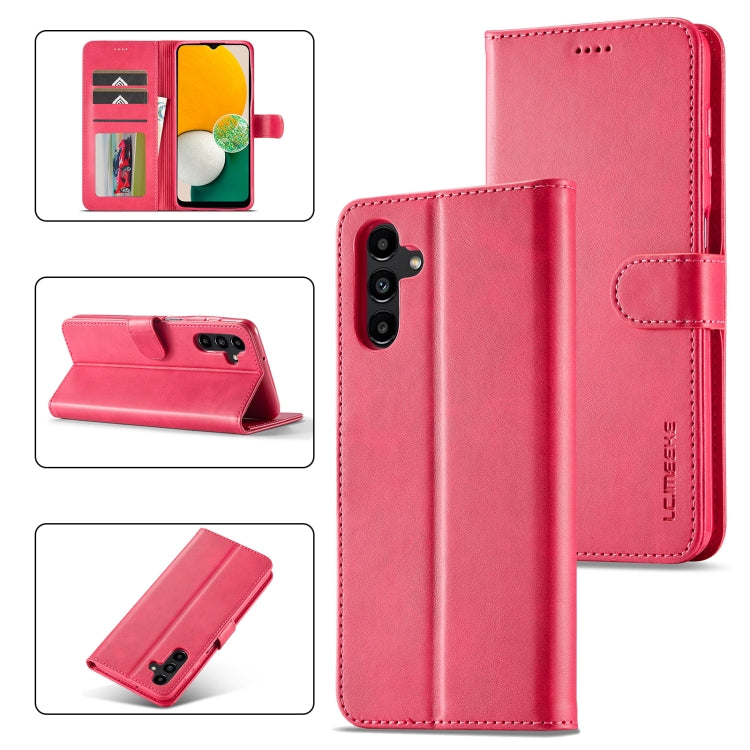 LC.IMEEKE Calf Texture Leather Phone Case, For Samsung Galaxy S24 Ultra 5G, For Samsung Galaxy S23 FE 5G, For Samsung Galaxy A55 5G, For Samsung Galaxy A05, For Samsung Galaxy A05S, For Samsung Galaxy A35 5G, For Samsung Galaxy S24+ 5G                 ...