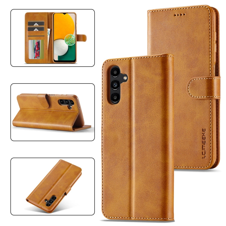 LC.IMEEKE Calf Texture Leather Phone Case, For Samsung Galaxy S24 Ultra 5G, For Samsung Galaxy S23 FE 5G, For Samsung Galaxy A55 5G, For Samsung Galaxy A05, For Samsung Galaxy A05S, For Samsung Galaxy A35 5G, For Samsung Galaxy S24+ 5G                 ...