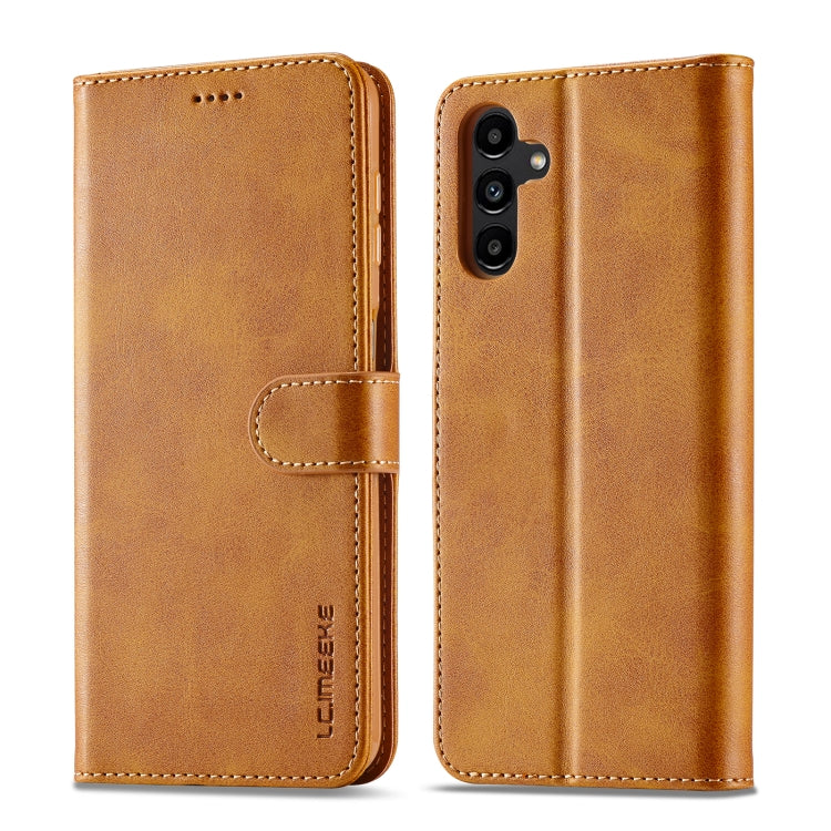 LC.IMEEKE Calf Texture Leather Phone Case, For Samsung Galaxy S23 FE 5G, For Samsung Galaxy A55 5G, For Samsung Galaxy A05, For Samsung Galaxy A05S, For Samsung Galaxy A35 5G, For Samsung Galaxy S24 Ultra 5G, For Samsung Galaxy S24+ 5G                 ...