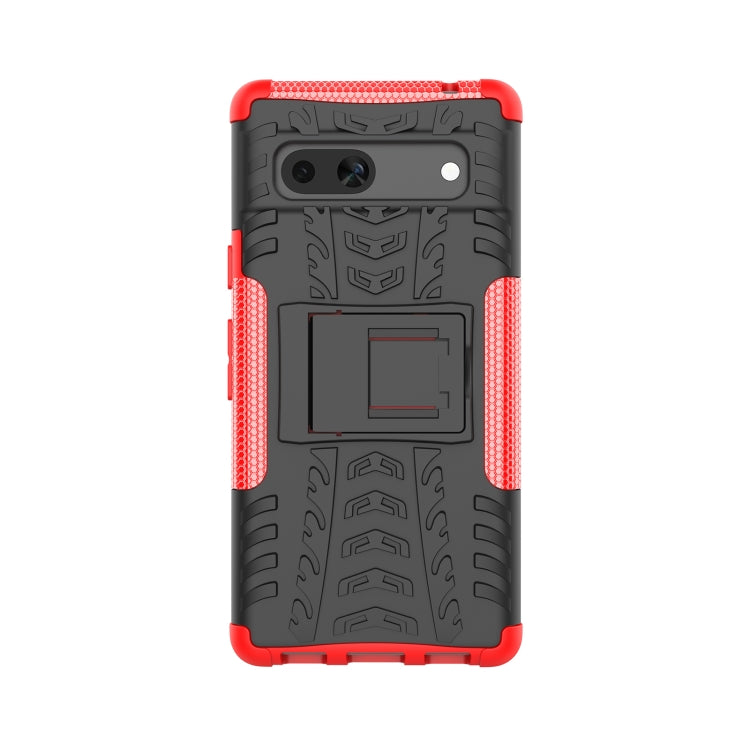 Tire Texture TPU + PC Phone Case with Holder, For Google Pixel 7a