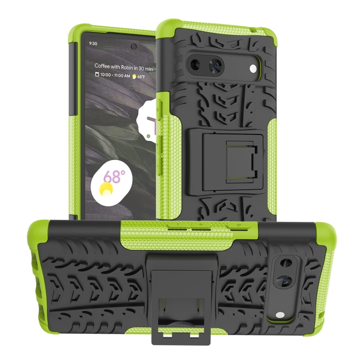 Tire Texture TPU + PC Phone Case with Holder, For Google Pixel 7a
