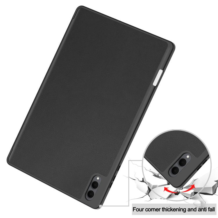 Custer TPU Pure Color 3-Fold Holder Smart Leather Tablet Case with Pen Tray, For Galaxy Tab S12 Ultra / S11 Ultra, For Galaxy Tab S10 Ultra / S9 Ultra