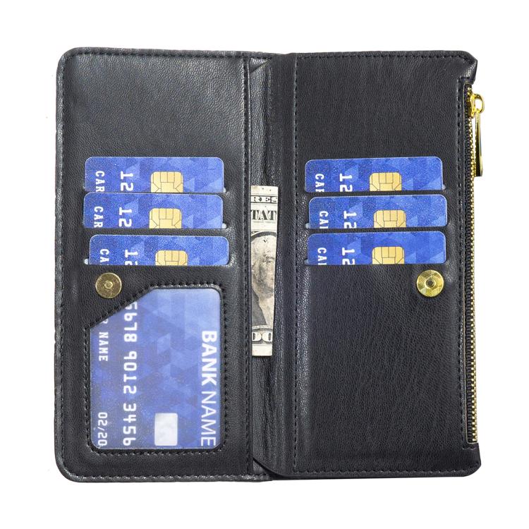 Diamond Lattice Zipper Wallet Leather Flip Phone Case, For Galaxy Z Fold8 5G, For Galaxy Z Fold8 Ultra 5G, For Samsung Galaxy Z Fold7, For Samsung Galaxy Z Fold6, For Samsung Galaxy Z Fold5