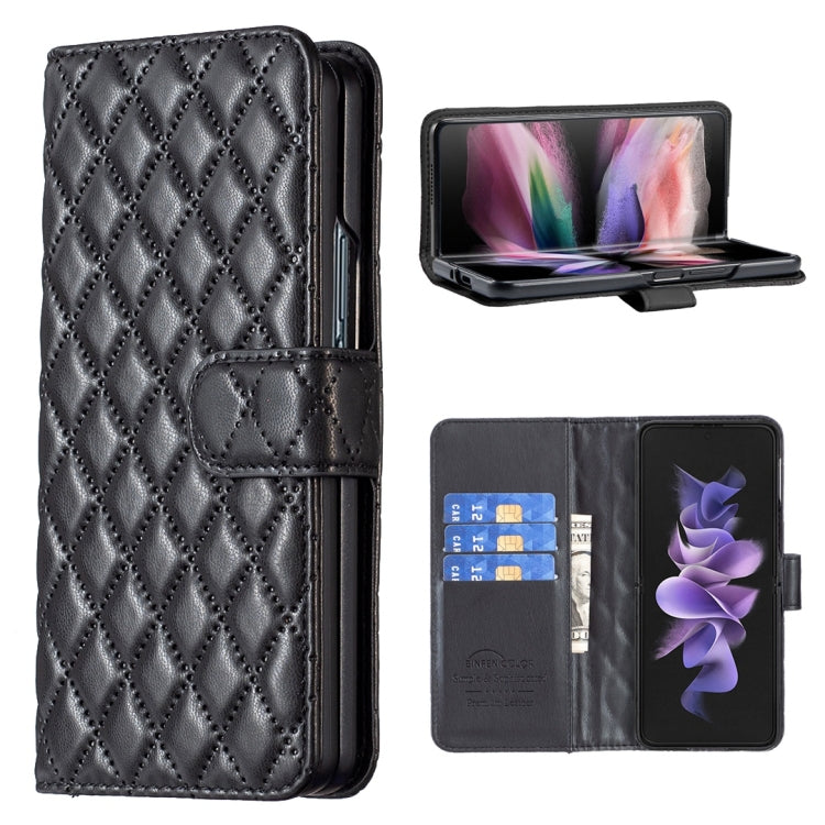 Diamond Lattice Wallet Leather Flip Phone Case, For Samsung Galaxy Z Fold4