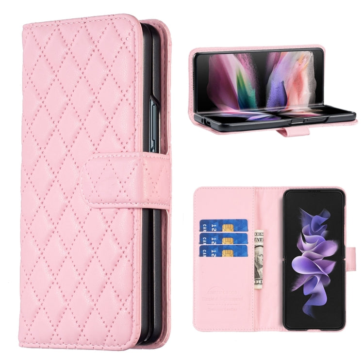 Diamond Lattice Wallet Leather Flip Phone Case, For Samsung Galaxy Z Fold4