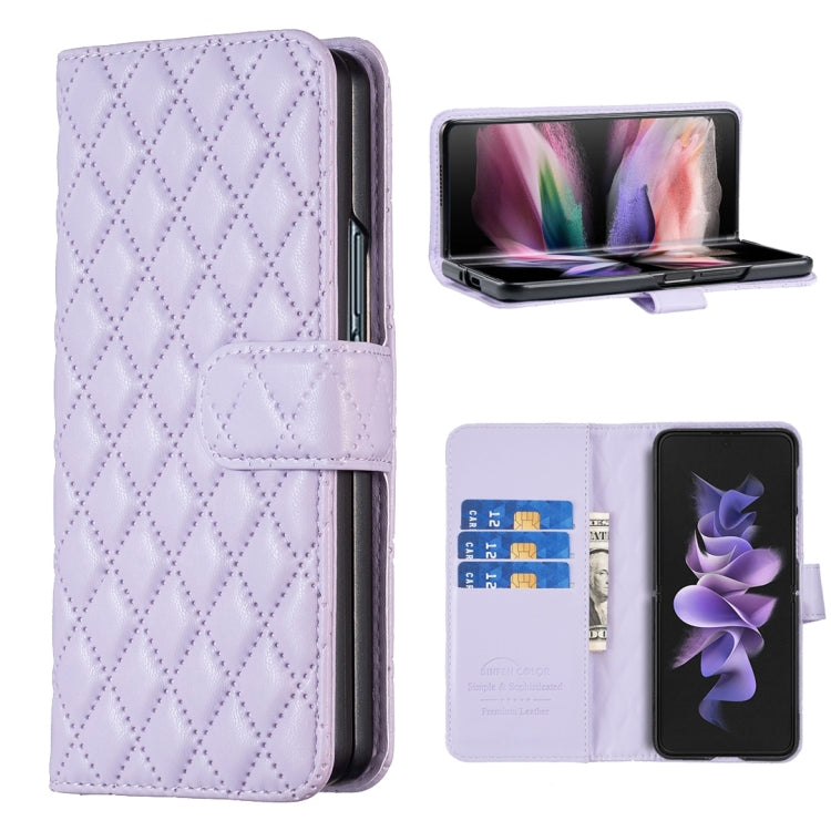 Diamond Lattice Wallet Leather Flip Phone Case, For Samsung Galaxy Z Fold4