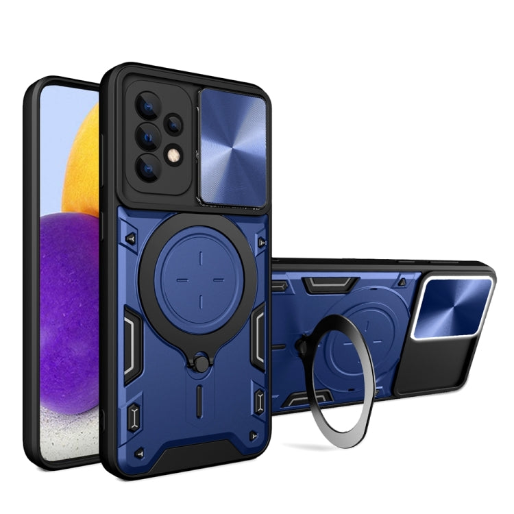 CD Texture Sliding Camshield Magnetic Holder Phone Case, For Samsung Galaxy A35 5G, For Samsung Galaxy S23 FE 5G, For Samsung Galaxy M53 5G, For Samsung Galaxy M33 5G, For Samsung Galaxy A32 4G, For Samsung Galaxy A72 4G / 5G                           ...