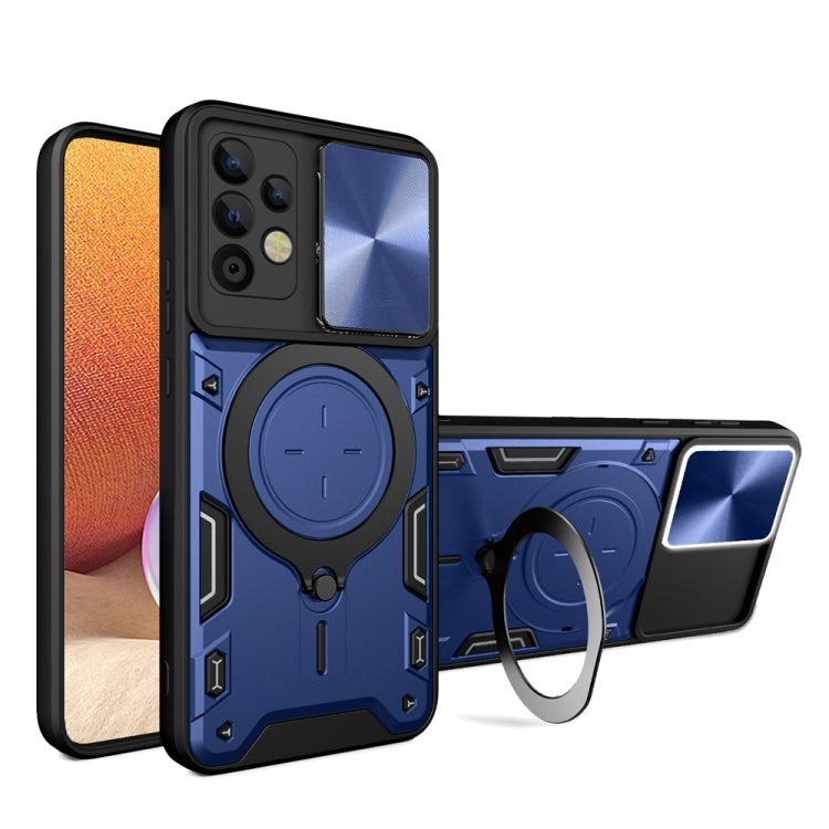 CD Texture Sliding Camshield Magnetic Holder Phone Case, For Samsung Galaxy A35 5G, For Samsung Galaxy S23 FE 5G, For Samsung Galaxy M53 5G, For Samsung Galaxy M33 5G, For Samsung Galaxy A32 4G, For Samsung Galaxy A72 4G / 5G                           ...