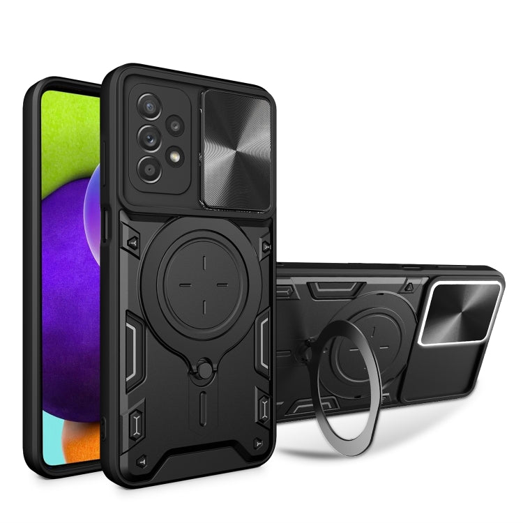 CD Texture Sliding Camshield Magnetic Holder Phone Case, For Samsung Galaxy A35 5G, For Samsung Galaxy S23 FE 5G, For Samsung Galaxy M53 5G, For Samsung Galaxy M33 5G, For Samsung Galaxy A32 4G, For Samsung Galaxy A72 4G / 5G                           ...