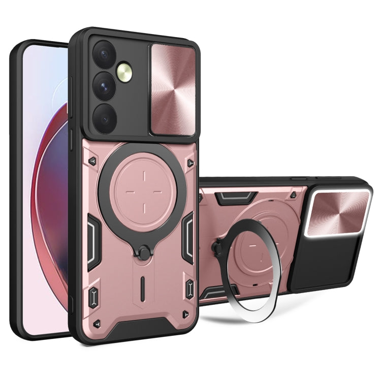 CD Texture Sliding Camshield Magnetic Holder Phone Case, For Samsung Galaxy A35 5G, For Samsung Galaxy S23 FE 5G, For Samsung Galaxy M53 5G, For Samsung Galaxy M33 5G, For Samsung Galaxy A32 4G, For Samsung Galaxy A72 4G / 5G                           ...