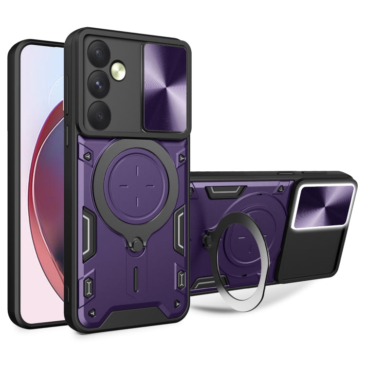 CD Texture Sliding Camshield Magnetic Holder Phone Case, For Samsung Galaxy A35 5G, For Samsung Galaxy S23 FE 5G, For Samsung Galaxy M53 5G, For Samsung Galaxy M33 5G, For Samsung Galaxy A32 4G, For Samsung Galaxy A72 4G / 5G                           ...