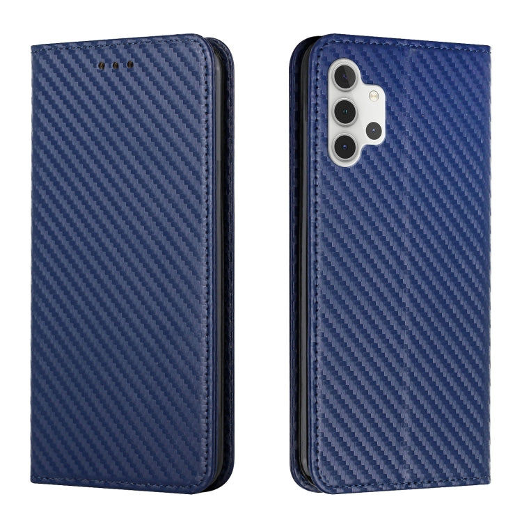 Carbon Fiber Texture Flip Holder Leather Phone Case, For Samsung Galaxy A55, For Samsung Galaxy S24 Ultra 5G, For Samsung Galaxy S23 FE 5G, For Samsung Galaxy S24+ 5G, For Samsung Galaxy A32 4G, For Samsung Galaxy A35, For Samsung Galaxy S24 5G        ...