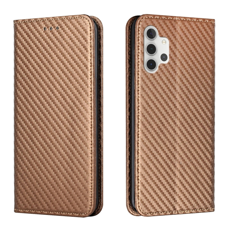 Carbon Fiber Texture Flip Holder Leather Phone Case, For Samsung Galaxy A55, For Samsung Galaxy S24 Ultra 5G, For Samsung Galaxy S23 FE 5G, For Samsung Galaxy S24+ 5G, For Samsung Galaxy A32 4G, For Samsung Galaxy A35, For Samsung Galaxy S24 5G        ...