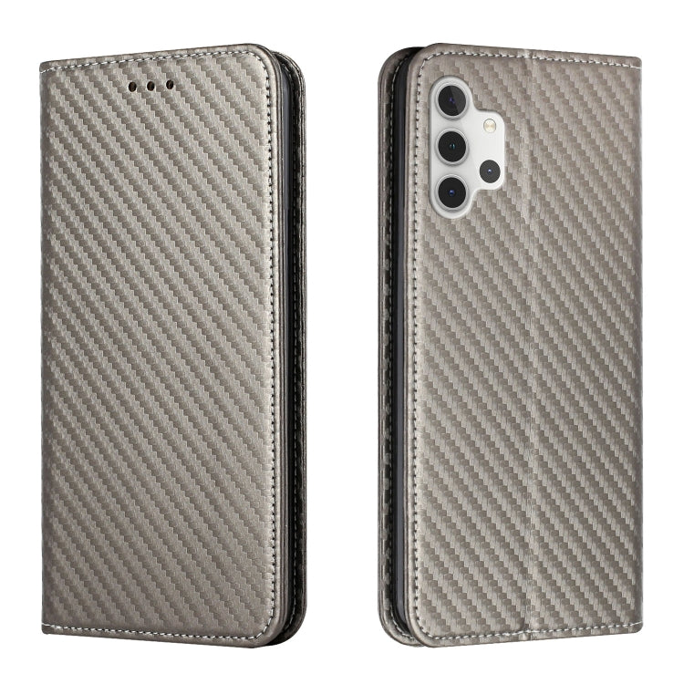 Carbon Fiber Texture Flip Holder Leather Phone Case, For Samsung Galaxy A55, For Samsung Galaxy S24 Ultra 5G, For Samsung Galaxy S23 FE 5G, For Samsung Galaxy S24+ 5G, For Samsung Galaxy A32 4G, For Samsung Galaxy A35, For Samsung Galaxy S24 5G        ...