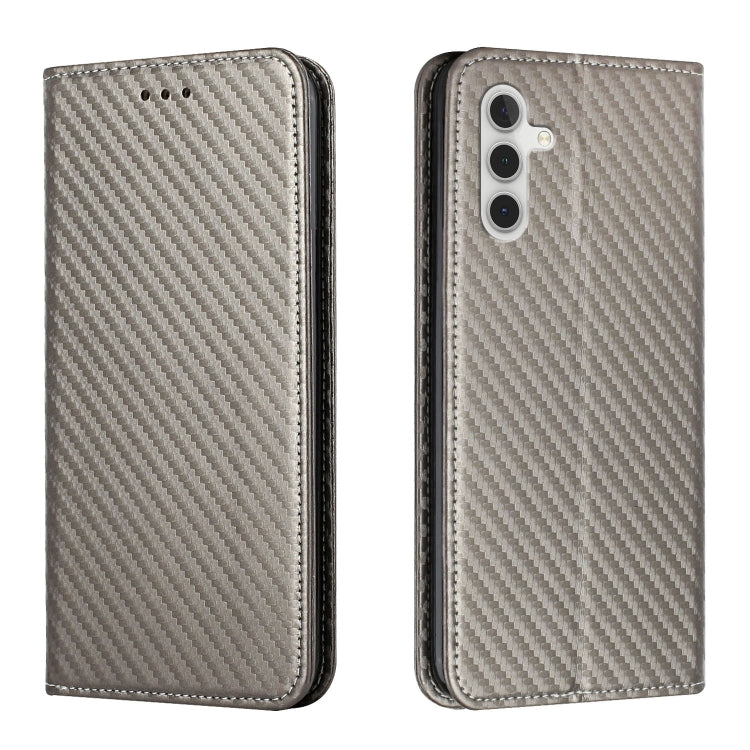Carbon Fiber Texture Flip Holder Leather Phone Case, For Samsung Galaxy A55, For Samsung Galaxy S24 Ultra 5G, For Samsung Galaxy S23 FE 5G, For Samsung Galaxy S24+ 5G, For Samsung Galaxy A32 4G, For Samsung Galaxy A35, For Samsung Galaxy S24 5G        ...