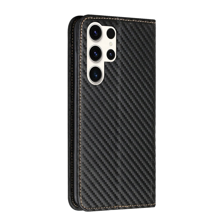 Carbon Fiber Texture Flip Holder Leather Phone Case, For Samsung Galaxy S24 Ultra 5G, For Samsung Galaxy S23 FE 5G, For Samsung Galaxy A55, For Samsung Galaxy A32 4G, For Samsung Galaxy A35, For Samsung Galaxy S24+ 5G, For Samsung Galaxy S24 5G        ...