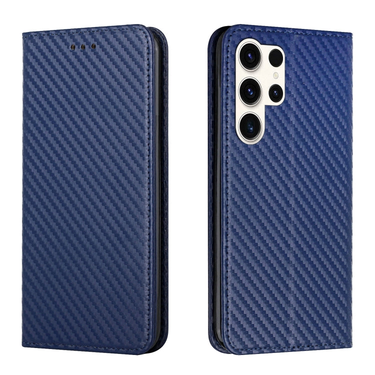 Carbon Fiber Texture Flip Holder Leather Phone Case, For Samsung Galaxy A55, For Samsung Galaxy S24 Ultra 5G, For Samsung Galaxy S23 FE 5G, For Samsung Galaxy S24+ 5G, For Samsung Galaxy A32 4G, For Samsung Galaxy A35, For Samsung Galaxy S24 5G        ...