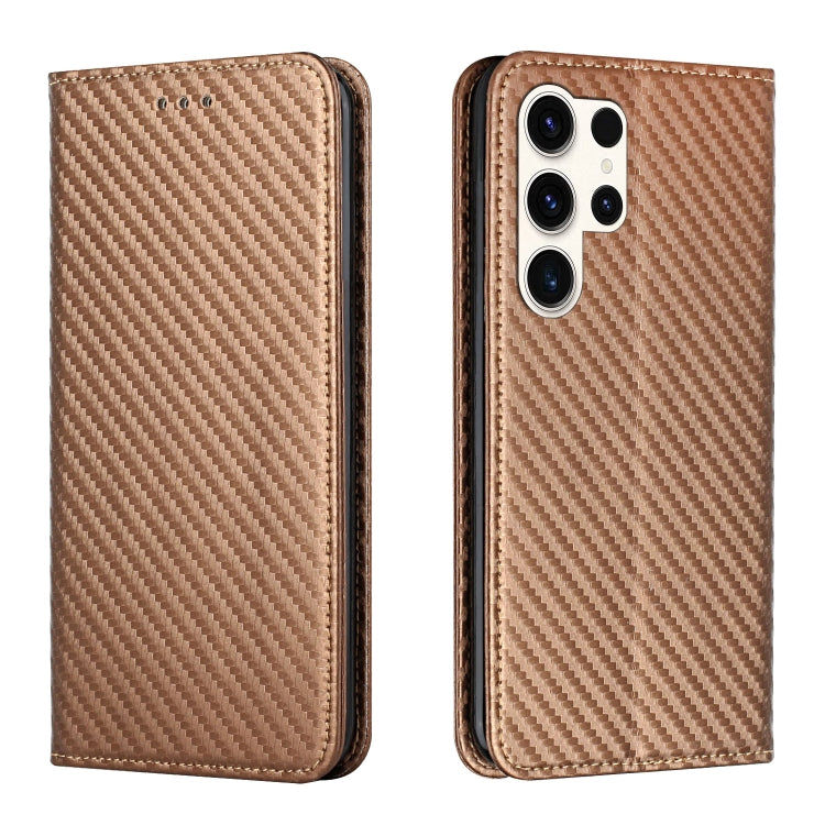 Carbon Fiber Texture Flip Holder Leather Phone Case, For Samsung Galaxy A55, For Samsung Galaxy S24 Ultra 5G, For Samsung Galaxy S23 FE 5G, For Samsung Galaxy S24+ 5G, For Samsung Galaxy A32 4G, For Samsung Galaxy A35, For Samsung Galaxy S24 5G        ...
