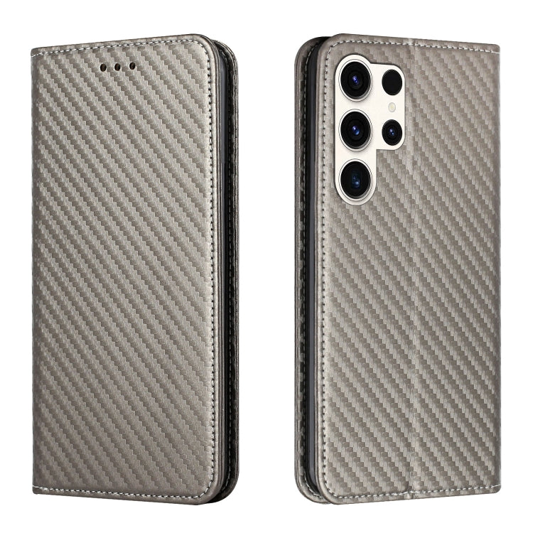 Carbon Fiber Texture Flip Holder Leather Phone Case, For Samsung Galaxy A55, For Samsung Galaxy S24 Ultra 5G, For Samsung Galaxy S23 FE 5G, For Samsung Galaxy S24+ 5G, For Samsung Galaxy A32 4G, For Samsung Galaxy A35, For Samsung Galaxy S24 5G        ...
