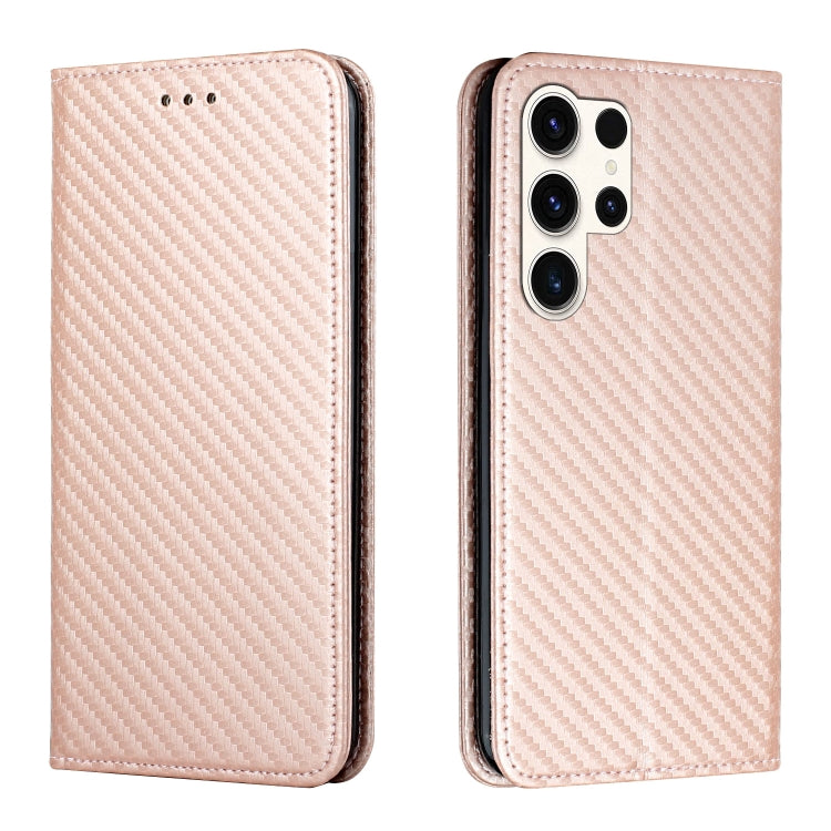 Carbon Fiber Texture Flip Holder Leather Phone Case, For Samsung Galaxy A55, For Samsung Galaxy S24 Ultra 5G, For Samsung Galaxy S23 FE 5G, For Samsung Galaxy S24+ 5G, For Samsung Galaxy A32 4G, For Samsung Galaxy A35, For Samsung Galaxy S24 5G        ...