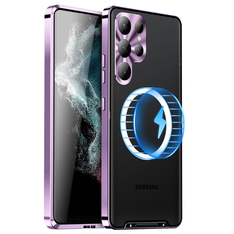 MagSafe Magnetic Frosted Metal Phone Case, For Samsung Galaxy S26 Ultra 5G, For Samsung Galaxy S25 5G, For Samsung Galaxy S25+ 5G, For Samsung Galaxy S25 Ultra 5G, For Samsung Galaxy S24 FE 5G, For Samsung Galaxy S24 Ultra 5G, For Samsung Galaxy S24+ 5...