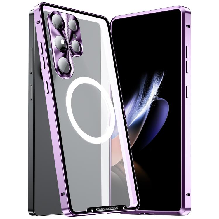 MagSafe Magnetic Frosted Metal Phone Case, For Samsung Galaxy S26 Ultra 5G, For Samsung Galaxy S25 5G, For Samsung Galaxy S25+ 5G, For Samsung Galaxy S25 Ultra 5G, For Samsung Galaxy S24 FE 5G, For Samsung Galaxy S24 Ultra 5G, For Samsung Galaxy S24+ 5...
