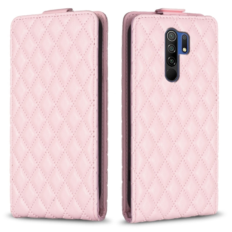 Diamond Lattice Vertical Flip Leather Phone Case, For Xiaomi Redmi 9A, For Xiaomi Redmi 9, For Xiaomi Redmi 9C, For Redmi Note 9 / 10X 4G, For Redmi Note 9 Pro / 9 Pro Max