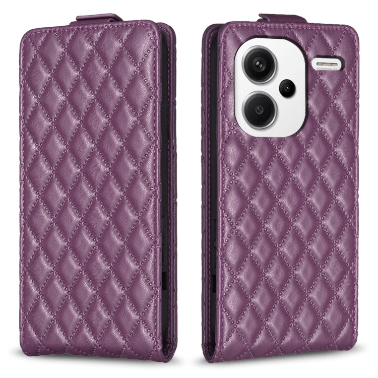 Diamond Lattice Vertical Flip Leather Phone Case, For Xiaomi Redmi Note 13 Pro 4G Global, For Xiaomi Poco M6 Pro 4G, For Xiaomi Redmi Note 13 4G Global, For Xiaomi Redmi Note 13, For Xiaomi Redmi 13C, For Xiaomi Redmi Note 13 Pro+ 5G                   ...