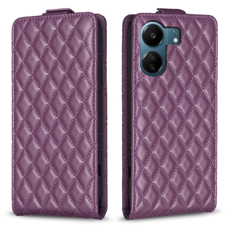 Diamond Lattice Vertical Flip Leather Phone Case, For Xiaomi Redmi Note 13 Pro 4G Global, For Xiaomi Poco M6 Pro 4G, For Xiaomi Redmi Note 13 4G Global, For Xiaomi Redmi Note 13, For Xiaomi Redmi 13C, For Xiaomi Redmi Note 13 Pro+ 5G                   ...
