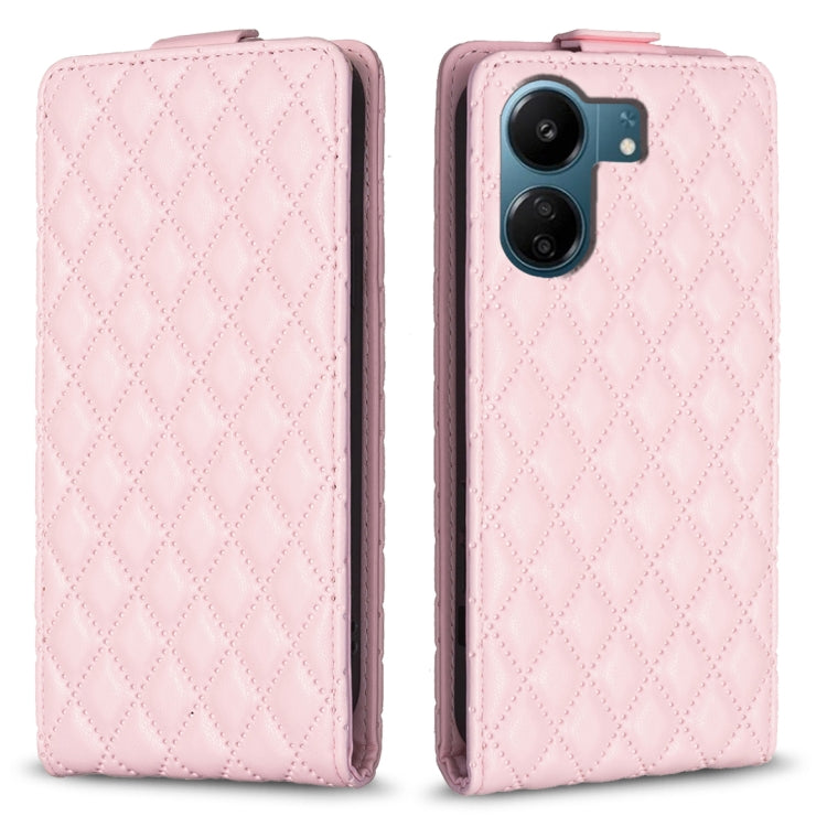 Diamond Lattice Vertical Flip Leather Phone Case, For Xiaomi Redmi Note 13 Pro 4G Global, For Xiaomi Poco M6 Pro 4G, For Xiaomi Redmi Note 13 4G Global, For Xiaomi Redmi Note 13, For Xiaomi Redmi 13C, For Xiaomi Redmi Note 13 Pro+ 5G                   ...