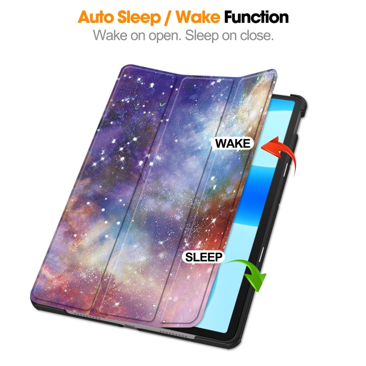 Custer Painted 3-Fold Holder Smart Leather Tablet Case, For Huawei MatePad 11.5 2023