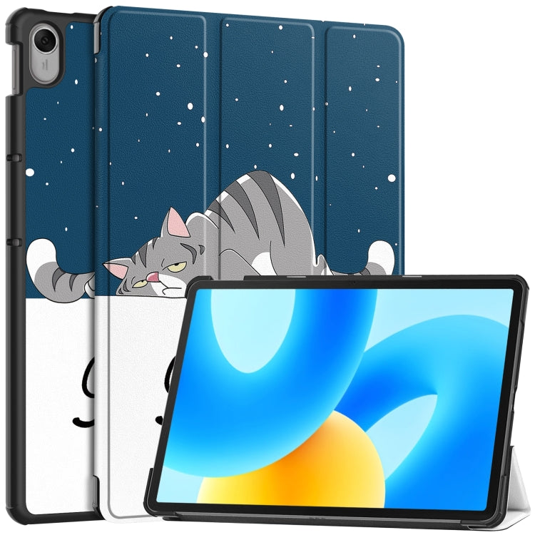 Custer Painted 3-Fold Holder Smart Leather Tablet Case, For Huawei MatePad 11.5 2023