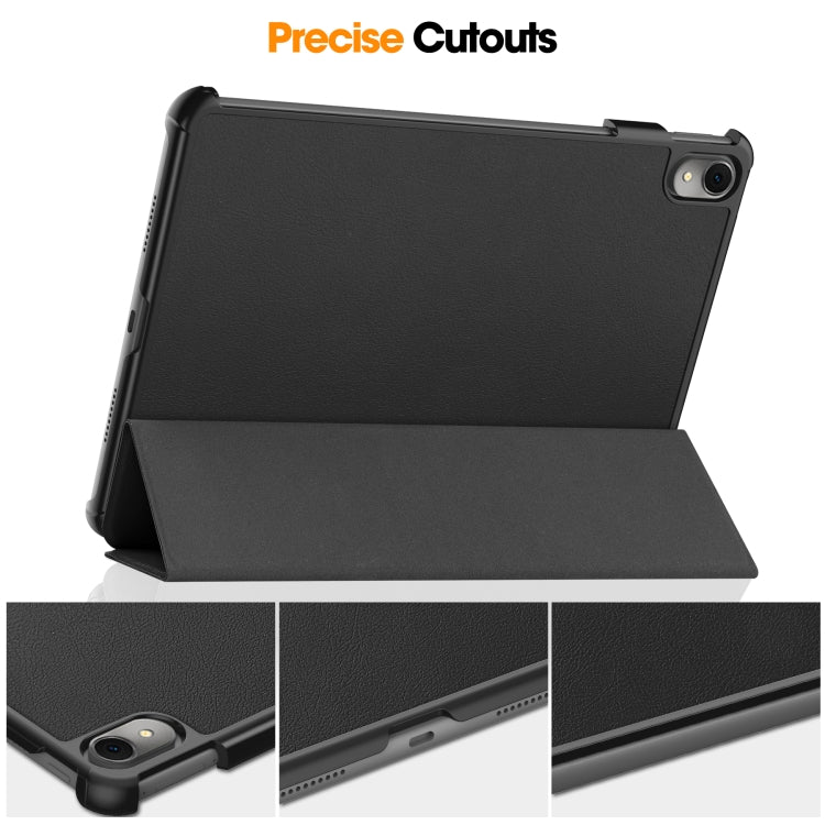 Custer Texture 3-Fold Holder Leather Tablet Case, For Huawei MatePad 11.5 2023