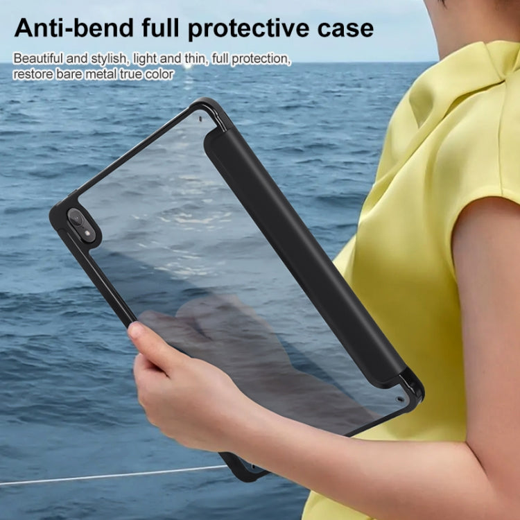 3-Fold Clear Acrylic Leather Tablet Case, For Huawei MatePad Air 11.5 inch, For Huawei MatePad 11 2023