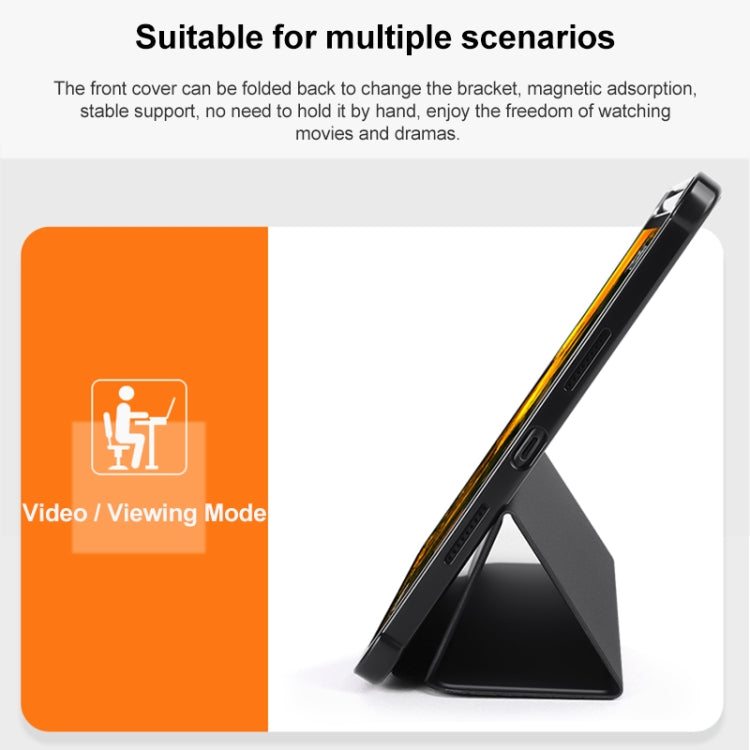 3-Fold Clear Acrylic Leather Tablet Case, For Huawei MatePad Air 11.5 inch, For Huawei MatePad 11 2023