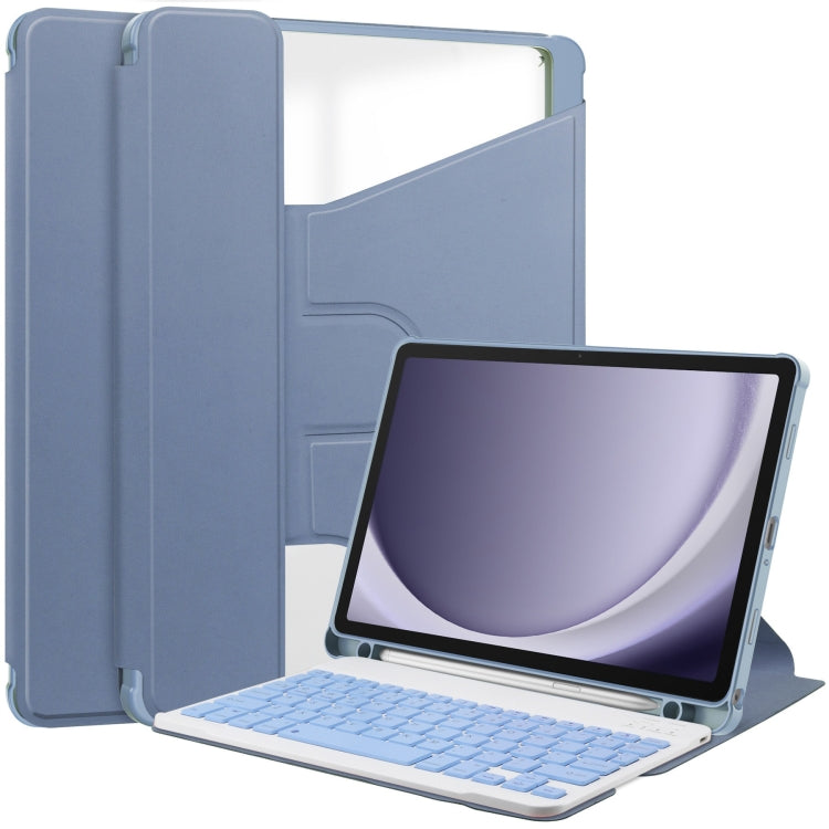 360 Rotation Transparent Smart Leather Case with Keyboard, For Samsung Galaxy Tab A11+, For Samsung Galaxy Tab S9 FE / S10 FE, For Samsung Galaxy Tab S9 FE+ / S10+, For Samsung Galaxy Tab A9+, For Samsung Galaxy Tab S9, For Samsung Galaxy Tab S9+