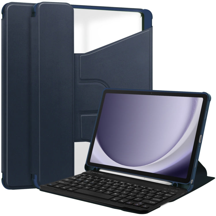 360 Rotation Transparent Smart Leather Case with Keyboard, For Samsung Galaxy Tab A11+, For Samsung Galaxy Tab S9 FE / S10 FE, For Samsung Galaxy Tab S9 FE+ / S10+, For Samsung Galaxy Tab A9+, For Samsung Galaxy Tab S9, For Samsung Galaxy Tab S9+