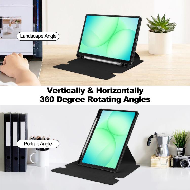 360 Rotation Transparent Smart Leather Case with Keyboard, For Samsung Galaxy Tab A11+, For Samsung Galaxy Tab S9 FE / S10 FE, For Samsung Galaxy Tab S9 FE+ / S10+, For Samsung Galaxy Tab A9+, For Samsung Galaxy Tab S9, For Samsung Galaxy Tab S9+
