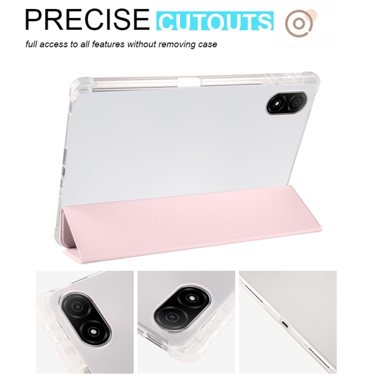 3-folding Transparent TPU Smart Leather Tablet Case, For Honor Pad V8 Pro, For Honor Pad X8 Pro / Pad X9, For Honor Pad 8, For Honor MagicPad 13 inch