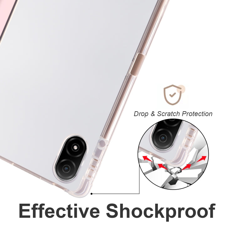 3-folding Transparent TPU Smart Leather Tablet Case, For Honor Pad V8 Pro, For Honor Pad X8 Pro / Pad X9, For Honor Pad 8, For Honor MagicPad 13 inch