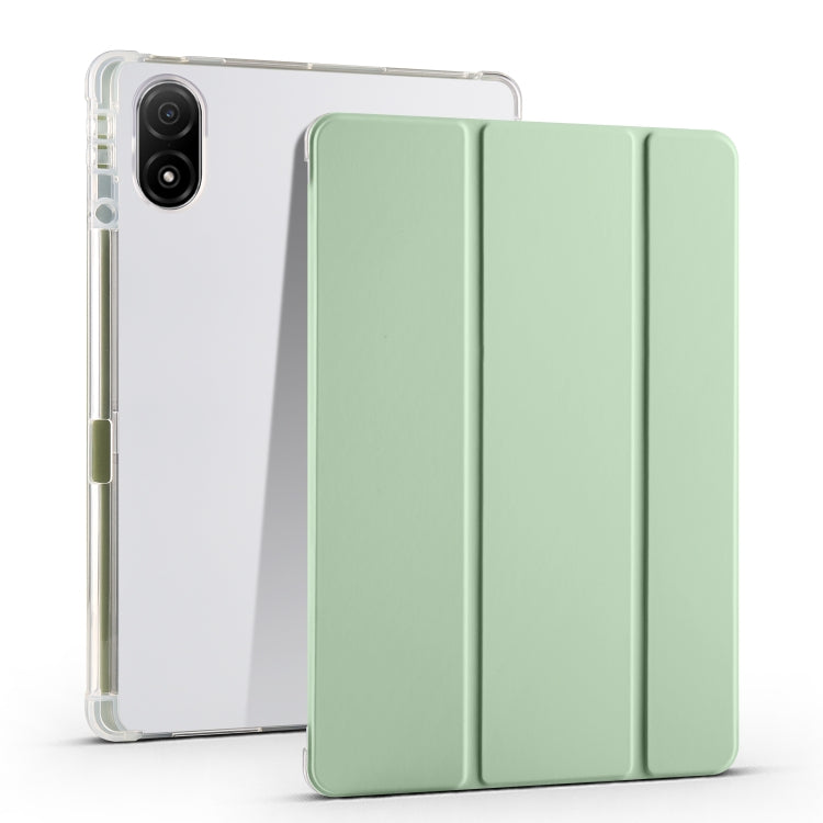3-folding Transparent TPU Smart Leather Tablet Case, For Honor Pad V8 Pro, For Honor Pad X8 Pro / Pad X9, For Honor Pad 8, For Honor MagicPad 13 inch