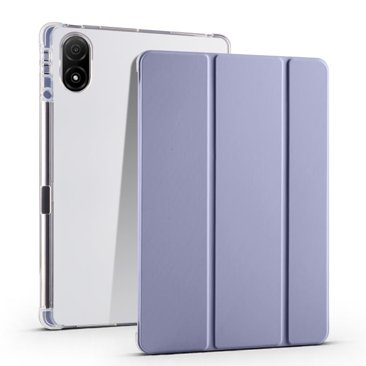 3-folding Transparent TPU Smart Leather Tablet Case, For Honor Pad V8 Pro, For Honor Pad X8 Pro / Pad X9, For Honor Pad 8, For Honor MagicPad 13 inch