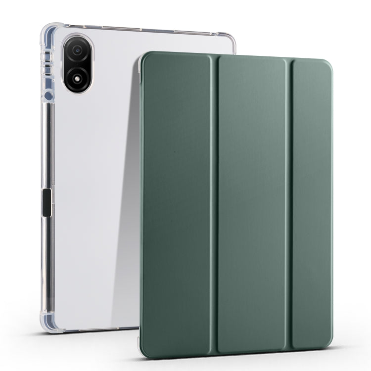 3-folding Transparent TPU Smart Leather Tablet Case, For Honor Pad V8 Pro, For Honor Pad X8 Pro / Pad X9, For Honor Pad 8, For Honor MagicPad 13 inch