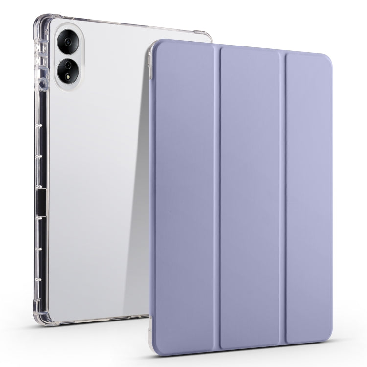 3-folding Transparent TPU Smart Leather Tablet Case, For Honor Pad V8 Pro, For Honor Pad X8 Pro / Pad X9, For Honor Pad 8, For Honor MagicPad 13 inch