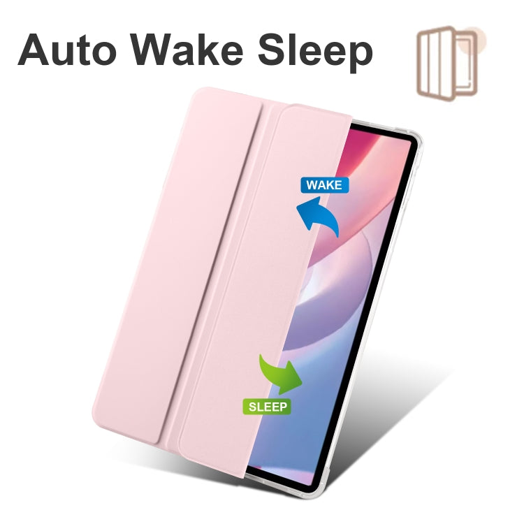 3-folding Transparent TPU Smart Leather Tablet Case, For Honor Pad X8 Pro / Pad X9, For Honor Pad V8 Pro, For Honor Pad 8, For Honor MagicPad 13 inch