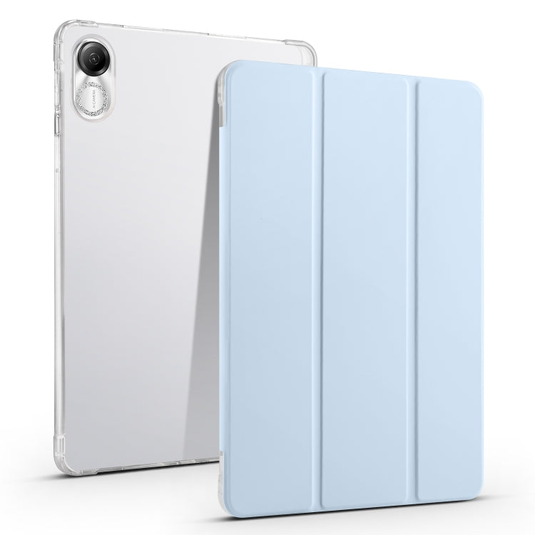 3-folding Transparent TPU Smart Leather Tablet Case, For Honor Pad V8 Pro, For Honor Pad X8 Pro / Pad X9, For Honor Pad 8, For Honor MagicPad 13 inch