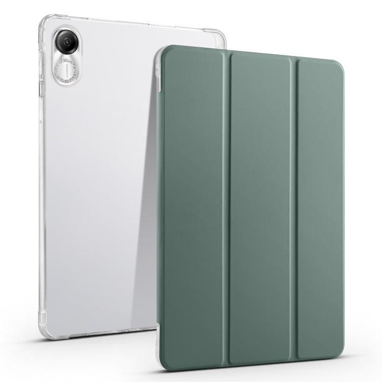 3-folding Transparent TPU Smart Leather Tablet Case, For Honor Pad V8 Pro, For Honor Pad X8 Pro / Pad X9, For Honor Pad 8, For Honor MagicPad 13 inch