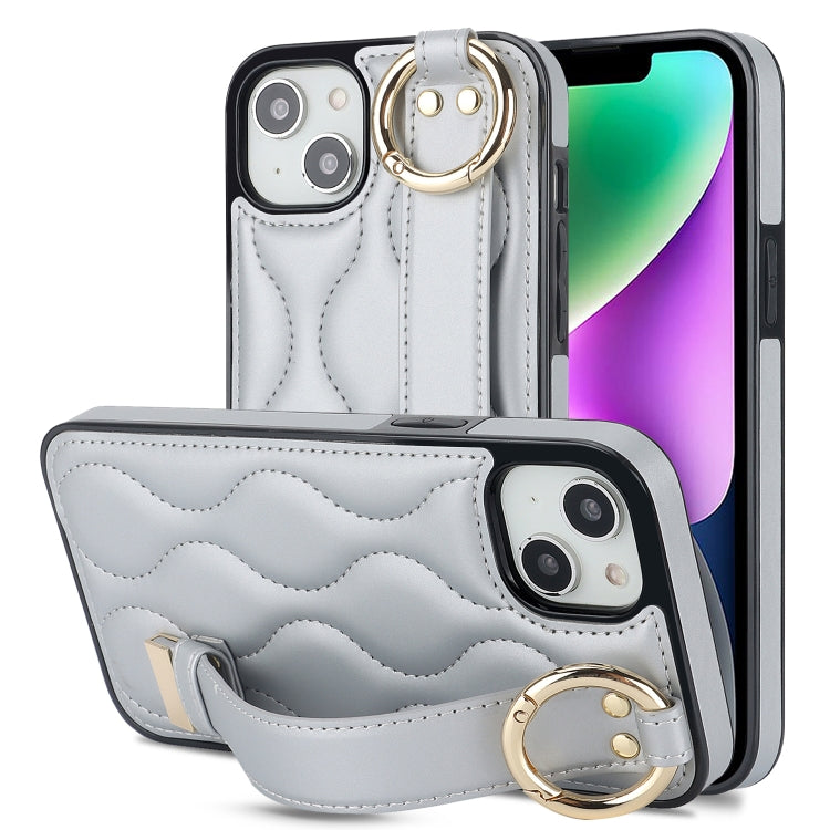 Non-slip Full Coverage Ring PU Phone Case with Wristband, For iPhone 14 Pro, For iPhone 14 Pro Max, For iPhone 13 Pro Max, For iPhone 13 Pro, For iPhone 13, For iPhone 13 mini